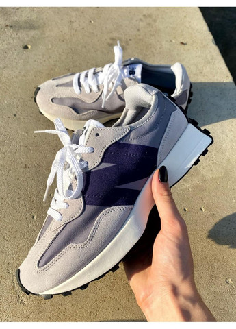 Сірі Осінні кросівки чоловічі new balance 327 grey violet нью беланс 327 No Brand