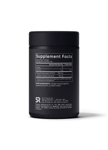 Комплекс жирных кислот Evening Primrose Oil 1300mg - 120 softgels Sports Research (304025771)
