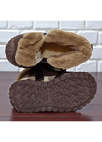 Зимові черевики для хлопчика на вовні дутики на овчині хайтопи на липучках Tom.M (363988560)