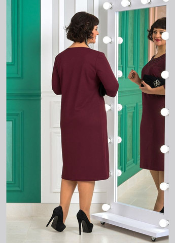 Бордовое платье 14342-1 Alenka Plus