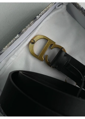 Ремінь Saddle Belt Black Ultrasmooth Calfskin Gold No Brand (402817106)
