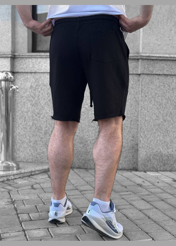 Шорти з рваними швами чорний No Brand (329822025)