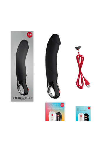 Вибратор для точки G BIG BOSS black очень мощный 23,5 см вибромассажер для женщин Fun Factory (314871646)