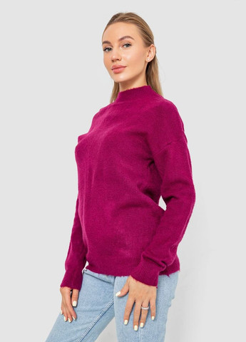 Фуксиновий (колору Фукія) зимовий светр жіночий вовняний Ager 244R0390