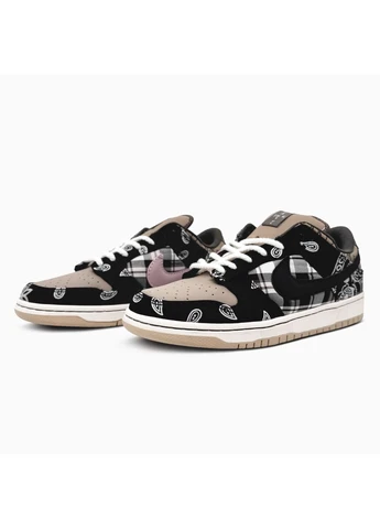 Комбіновані кросівки чоловічі nike sb dunk low x travis scott найк сб данк демісезон No Brand