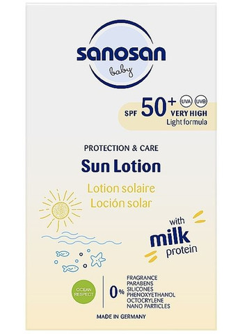 Детский солнцезащитный лосьон Baby Sun Lotion 100ml (1494384-38701355) Sanosan (368610476)
