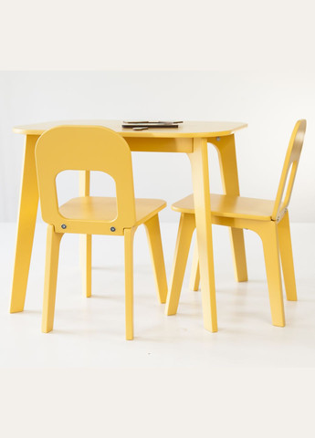 Дитячий столик і два стільчика для дітей 4-7 років Жовтий Tatoy (292867411)
