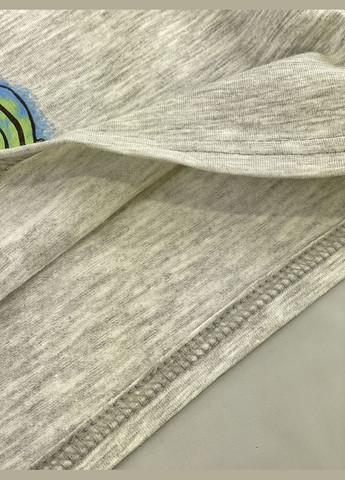 Серая летняя футболка для девочки (бантик) Mevis