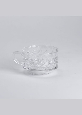 Набор чашек из стекла 6 шт прозрачные стеклянные кружки 270 мл HP-YH-67 Yiwu (322654097)