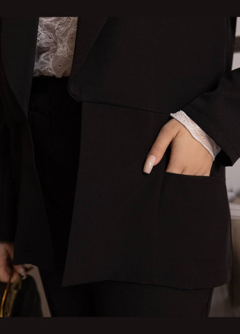 Женский костюм брюки и пиджак цвет черный р.50/52 450154 New Trend (282927965)