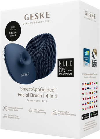 Щітка для обличчя Facial Brush 4в1 з тримачем midnight GESKE (341526257)