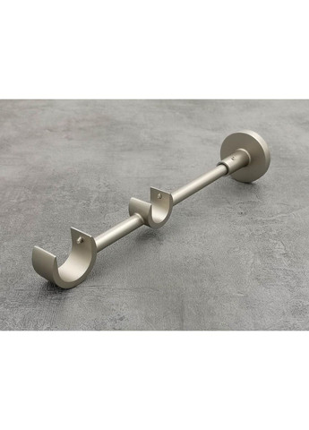 Карниз Дуо гладка штанга подвійний модерн 25/19 мм 200 см Сатин/Чорний матовий Quadrum (352781849)