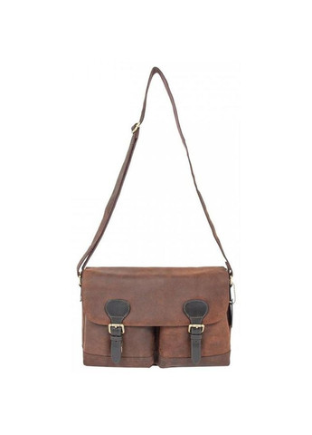 Сумка портфель через плече для чоловіків з натуральної шкіри для документів А4 для ноутбука Коричневий 40522 Ashwood (361660289)