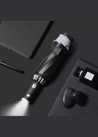 Чёрный зонт автоматический винил с подсветкой и светоотражающей полосой 107 см Xiaomi (327369083)