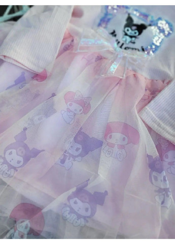 Розовое праздничное повседневное нарядное стрейчевое розовое платье с персонажем куроми для детей девочек (481847-prob) размер 120 Unbranded (366991800)