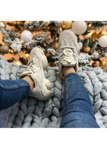 КРОССОВКИ ЖЕНСКИЕ ADIDAS YEEZY BOOST 500 BLUSH 3 АДИДАС ИЗИ БУСТ No Brand бежевые зима (368859542)