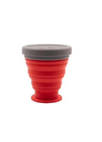 Стакан складной силиконовый с крышкой 200мл UTRC-126, terracota Tramp (368703723)