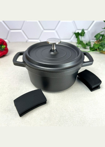 Кастрюля с крышкой 1.5 л из антипригарного алюминия для индукции Kamille (303211744)