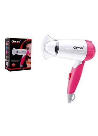 Фен для высушивания волос дорожный со складывающейся ручкой и насадкой концентратор 1000 Вт Gemei GM-1709 (299900110)