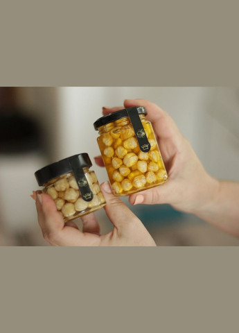 Орехи с медом в стеклянной шестиугольной баночке весом 240 граммов. Фундук. Царство Меду (330027666)