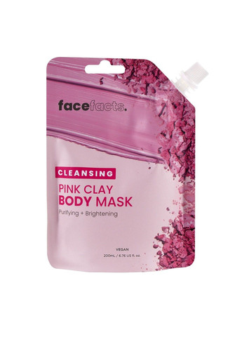 Очищающая грязевая маска для тела Розовая глина 200 мл Face Facts (298056007)