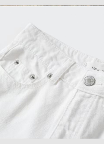 Белые джинсы маломерные з розрізом анкл Mango - (316629163)