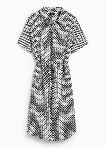 Комбинированное кэжуал платье-рубашка из вискозы C&A однотонное