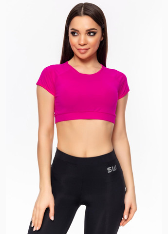 Женский спортивный топ-футболка малиновый топ для фитнеса с коротким рукавом XS Opt-kolo (286330480)