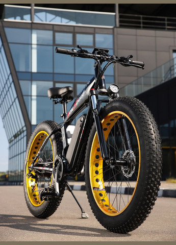 Электровелосипед электрофетбайк 1000w фэтбайк электровелик с широкими колесами электро велосипед New Speed Черный 73474 OnePro (322354404)