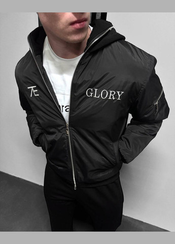 Чорна демісезонна куртка з балаклавою та капюшоном Seventy.Eight