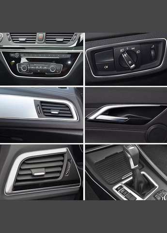 Декоративна молдинг стрічка для салону 5 метрів срібло No Brand (362345675)