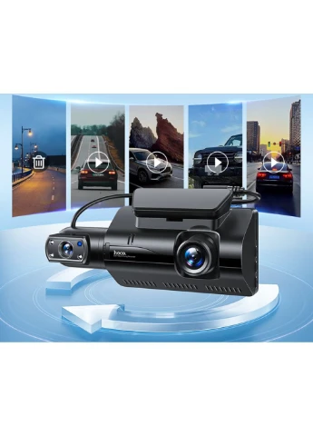 Відеореєстратор Driving recorder(WIFI version) Black (6931474795885) Hoco DI07 Max (361348043)