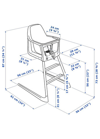 Дитячий/дитячий стільчик ІКЕА LANGUR (s09252593) IKEA (278408291)