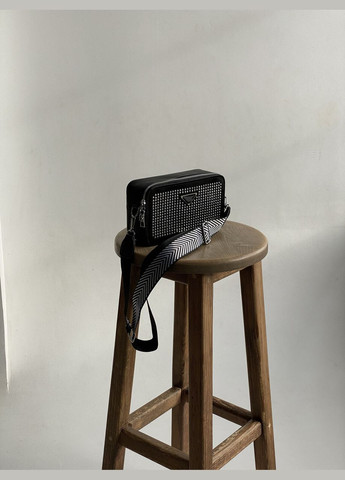 Женская сумка 1621/2875-1 со стразами кросс-боди через плечо черная No Brand (292631143)