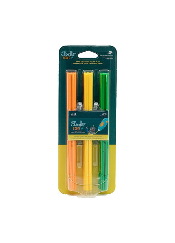 Набір стрижнів для 3D-ручки Мікс (75 шт.: жовтогарячий, жовтий, зелений) 3Doodler Start (346268380)