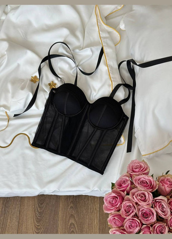 Корсет-бюст‘є чорний сітка No Brand (345632175)