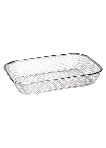 Сито-корзина для мытья овощей и фруктов из нержавеющей стали 37,5х27,5 см дуршлаг для кухни кухонный инвентарь ProDobro (364190293)