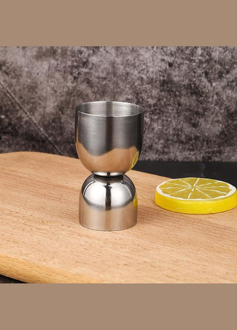 Джигер барный двусторонний мерный стакан 20/40 мл Серебристый (С051371) ТМ (349843694)