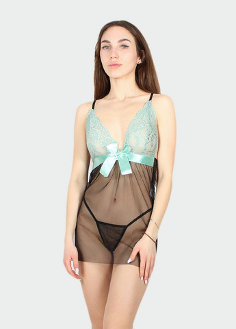 Чорний демісезонний спокусливий комплект Ruselin