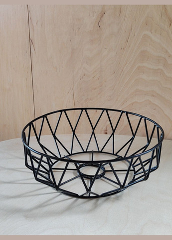 Фруктовниця чорна глянцева "Геометрія" No Brand (347623702)