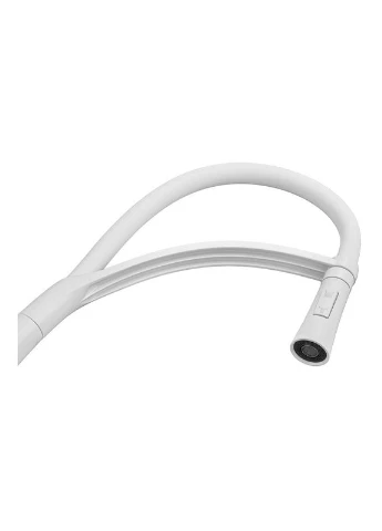 Смеситель для кухни LUCAS-017 SET WHITE REFL.WHITE (с подводкой) ( +силиконовый излив ) (PM0716) PLAMIX (401305673)