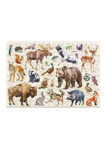 Дитячий пазл Монтессорі "Лісові тварини" 300629, 200 елементів No Brand (365638935)
