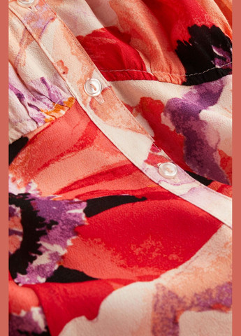 Красное повседневный платье для беременных H&M с цветочным принтом