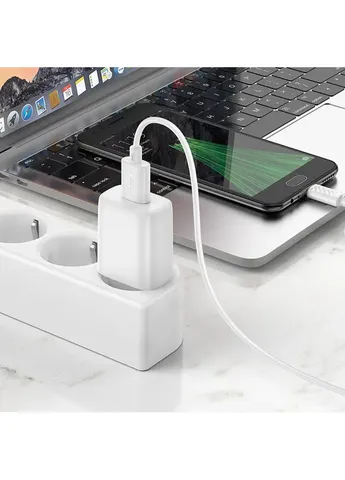 Мережевий зарядний пристрій з кабелем C134A Solid single-port charger set(Micro) 001-6942007621342 Hoco C134A charger set (Micro) (409744365)