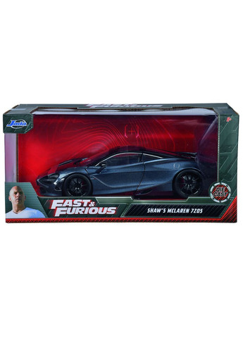 Машина металева Форсаж. Хоббс та Шоу Макларен 720S, масштаб 1:24, графітовий () Jada 253203036 (362184554)