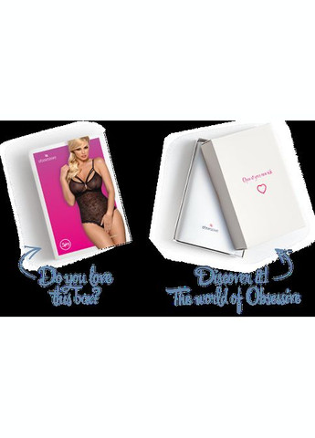 Мереживне боді з доступом 818-TED-1 teddy, чорне - CherryLove Obsessive (339868207)