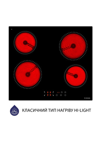 Варильна поверхня електрична MVH 6031 KBL MINOLA (344464852)