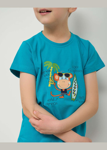Бірюзова комплект із шортами на хлопчика Tom John