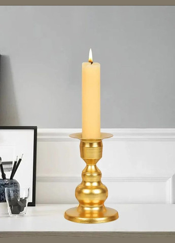 Свічник у класичному стилі на 1 свічку золотий No Brand (292260505)