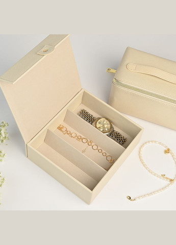 Органайзер для украшений MY HOME "ПЕКТОРАЛЬ" 16.5х16.5х6.5 см Три секции (FH-55 BEIGE) МВМ (363256470)